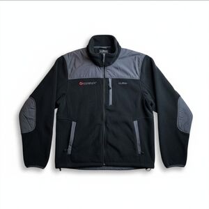 L.L.Bean Performance Fleece Full Zip Jacket Charcoal Black Men's